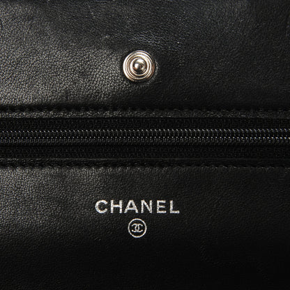 Chanel Lambskin Quilted Wallet On Chain WOC Black 6 of 9