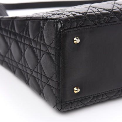Christian Dior Lambskin Cannage Medium Lady Dior Black 8 of 11