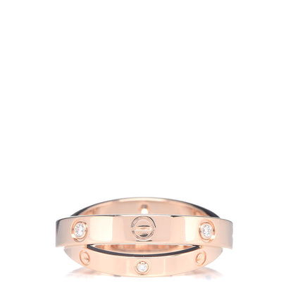 Cartier 18K Pink Gold 6 Diamond LOVE Ring 52 6 3 of 6