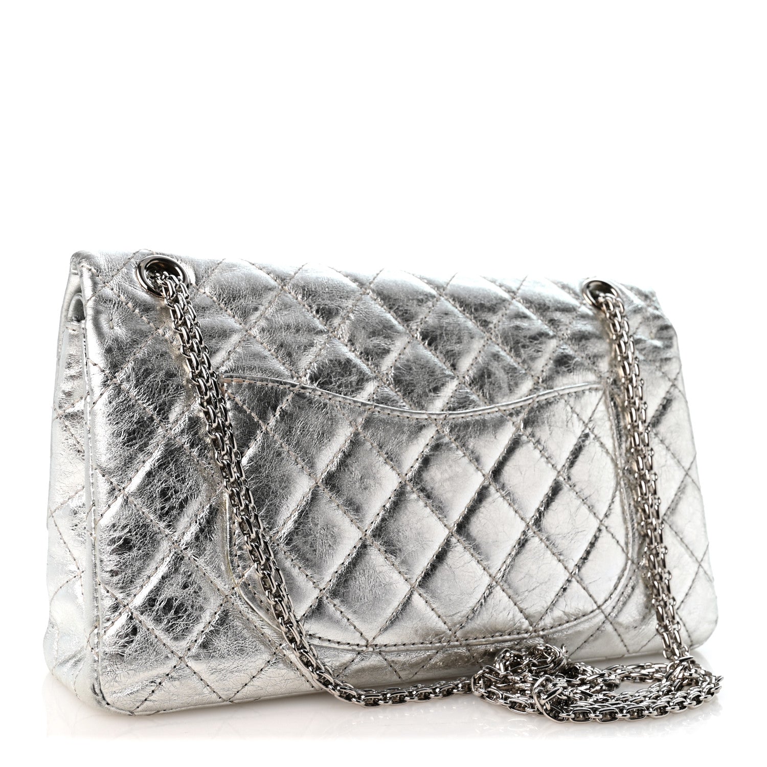 Chanel Metallic Aged Calfskin Quilted 2.55 Reissue 226 Flap Silver 2 of 13