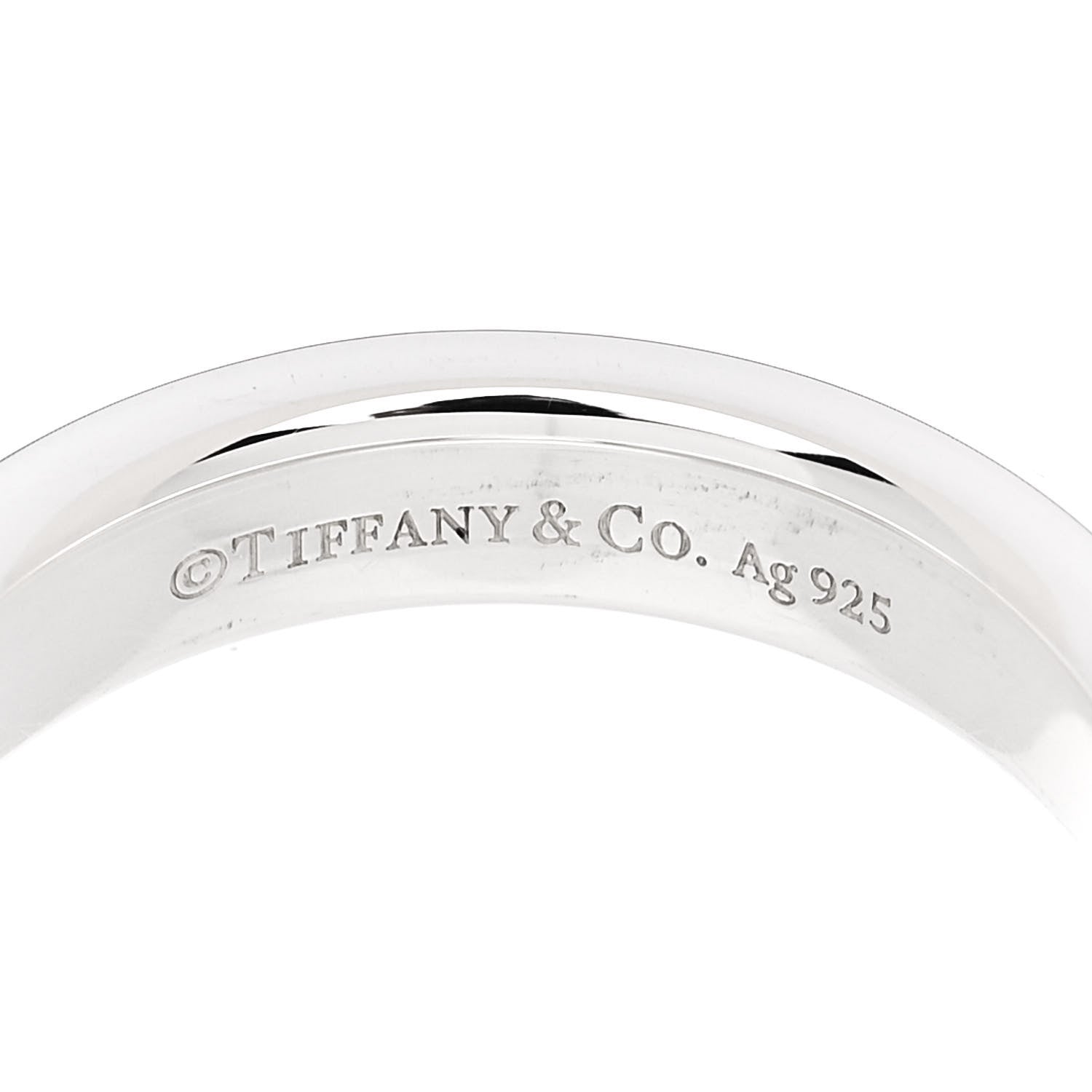 Tiffany Sterling Silver Makers Narrow Slice Ring 52 6 4 of 6