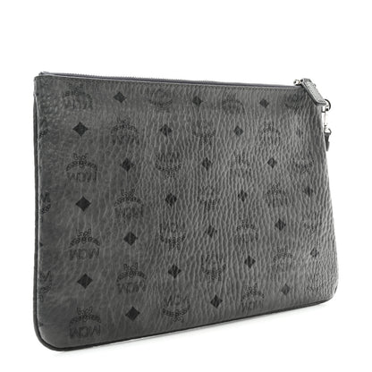 MCM Visetos Medium Stark Wristlet Pouch Phantom Grey 3 of 9