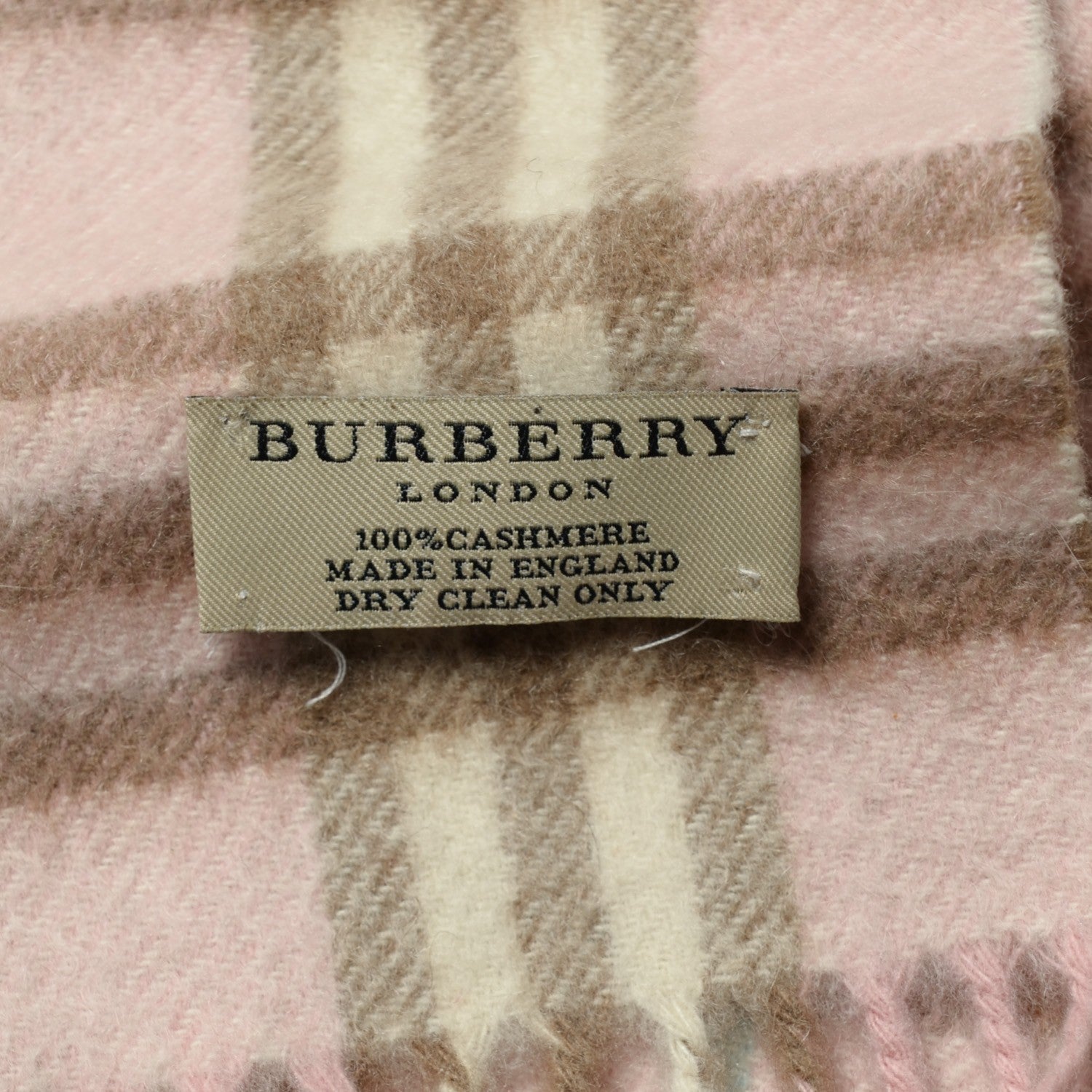 Burberry Cashmere Nova Check Scarf Pink 4 of 4