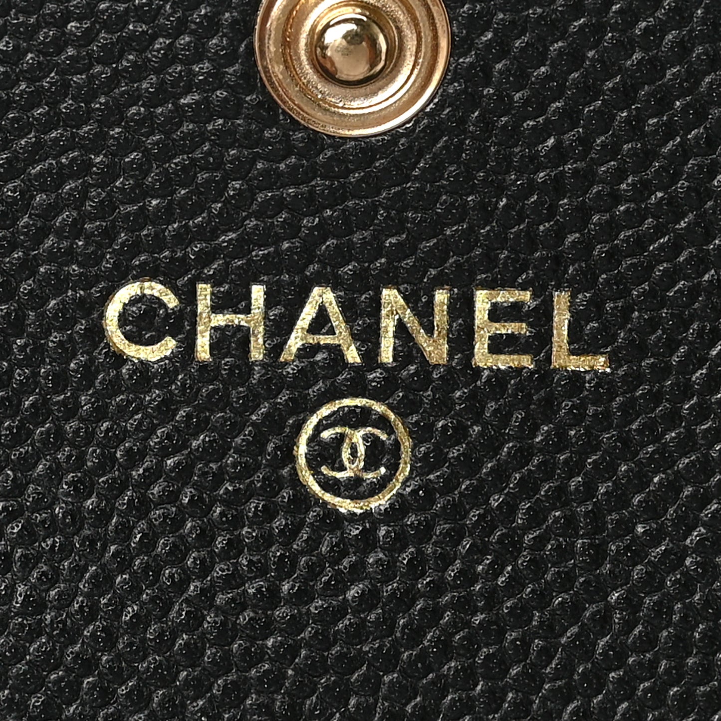 Caviar Quilted Compact Boy Wallet Black