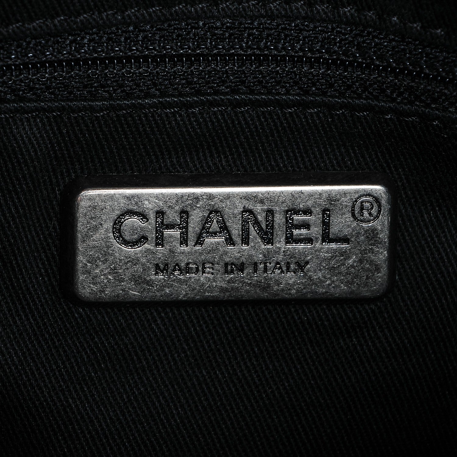 Chanel Distressed Caviar Outdoor Ligne Tote Navy 14 of 16
