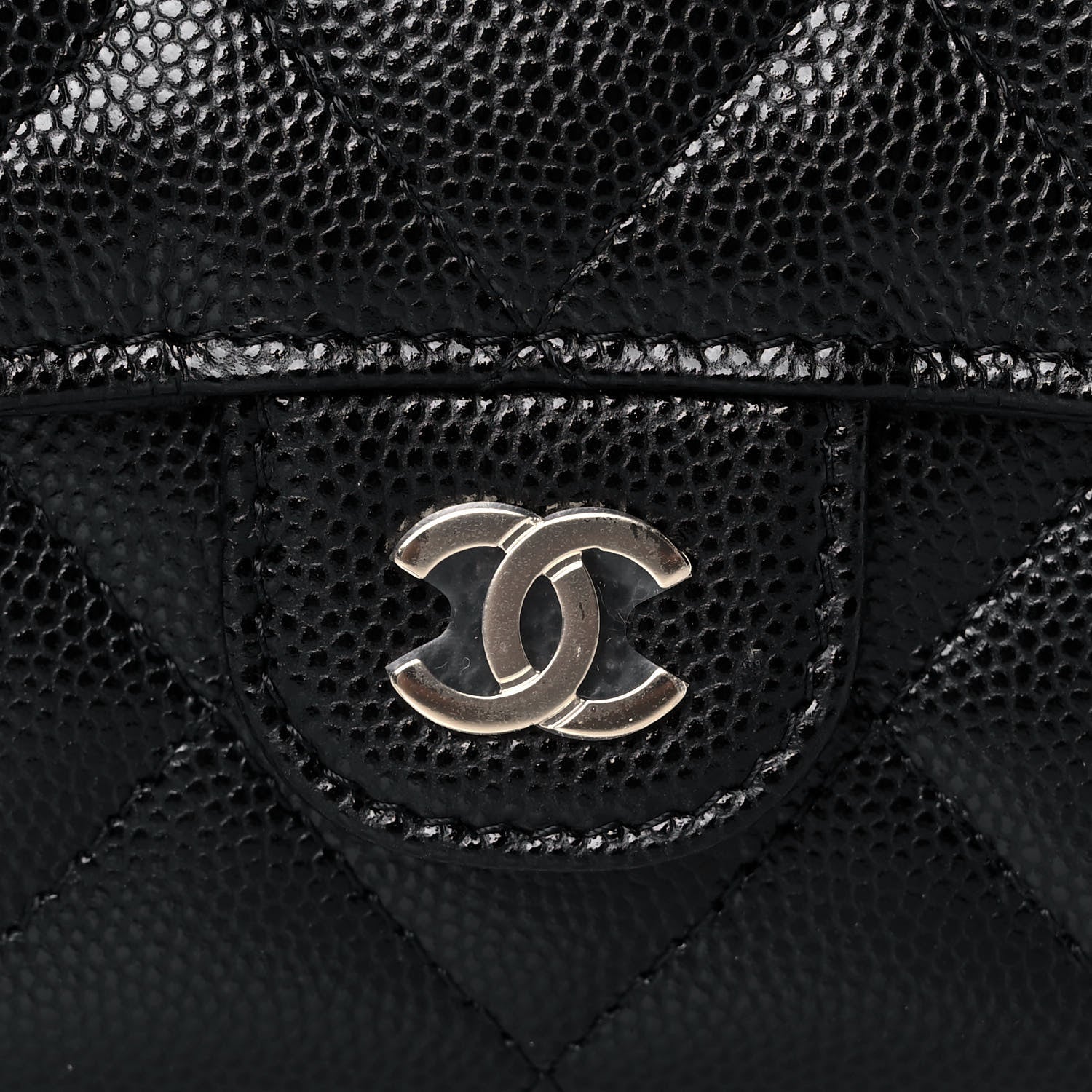 Chanel Caviar Quilted Medium Gusset Flap Wallet Black 8 of 11
