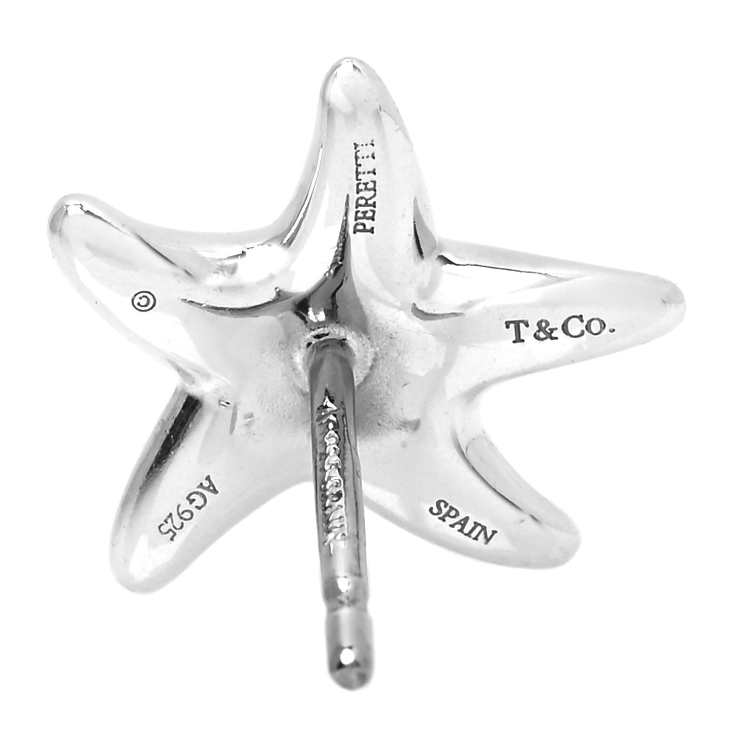 Sterling Silver 12mm Elsa Peretti Starfish Earrings
