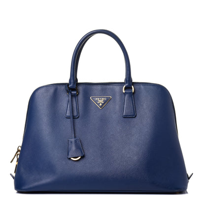 Prada Saffiano Lux Large Promenade Tote Bleuette 1 of 11
