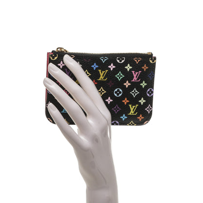 Louis Vuitton Monogram Multicolor Key Pouch Black Grenade 2 of 6