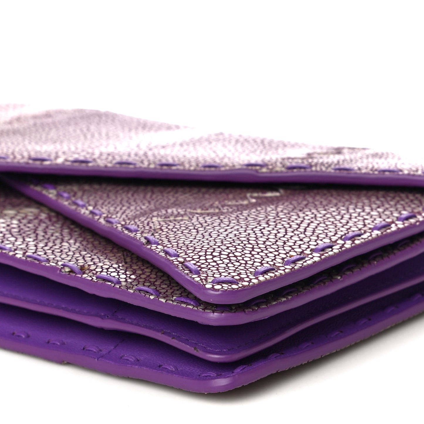 Stingray Piano Crisscross Clutch Purple