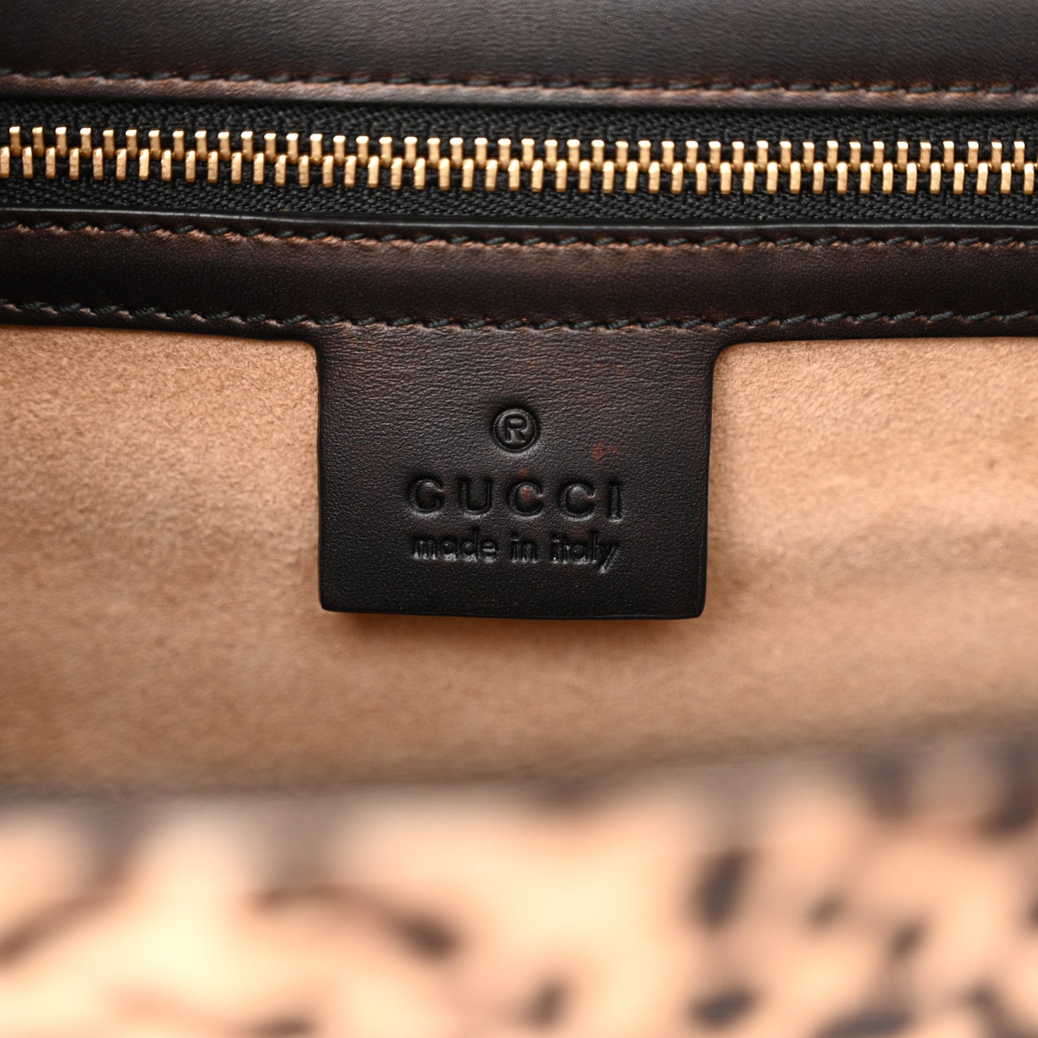 Gucci Calf Hair Leopard Print Small Sylvie Shoulder Bag Naturale Black 6 of 14
