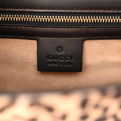 Gucci Calf Hair Leopard Print Small Sylvie Shoulder Bag Naturale Black 6 of 14