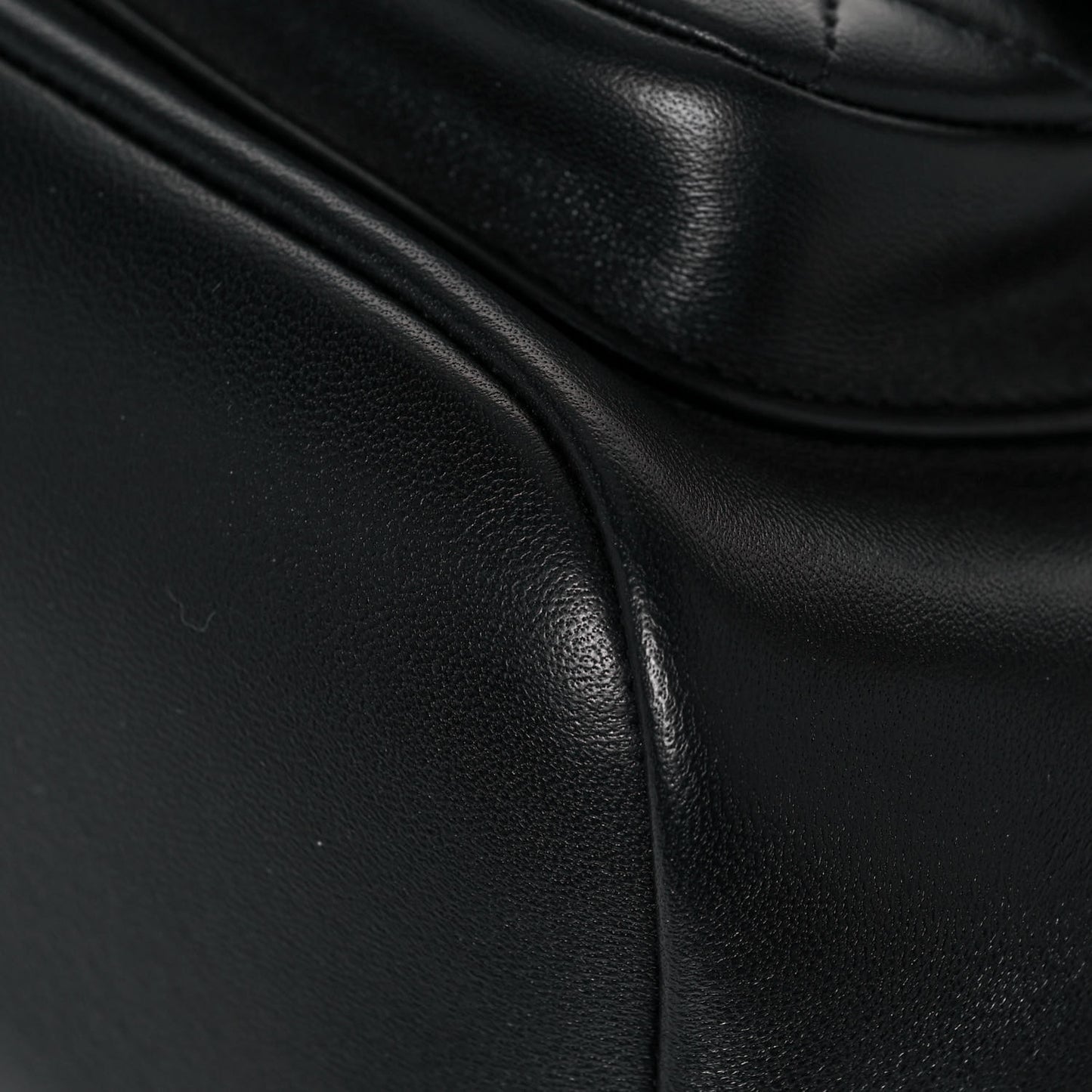 Lambskin Quilted Small Duma Drawstring Backpack Black