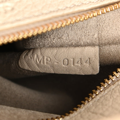 Celine Crisped Calfskin Tie Knot Small Tote Chalk 6 of 12