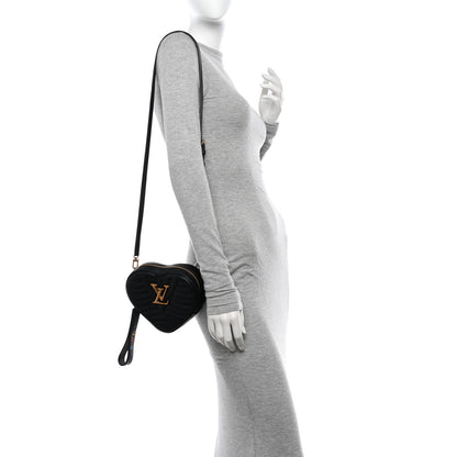 Louis Vuitton Calfskin New Wave Heart Bag Black 2 of 9
