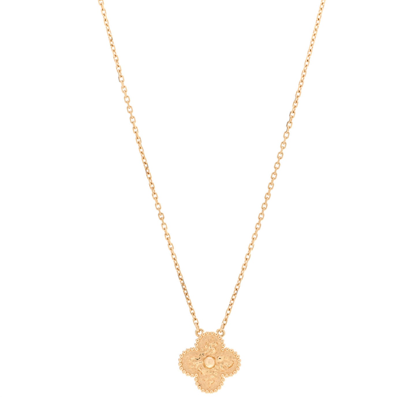 18K Yellow Gold Vintage Alhambra Pendant Necklace