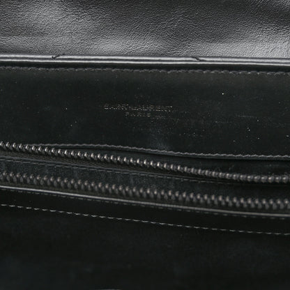 Saint Laurent Calfskin Y Quilted Monogram Monochrome Medium Loulou Chain Satchel Black 6 of 10