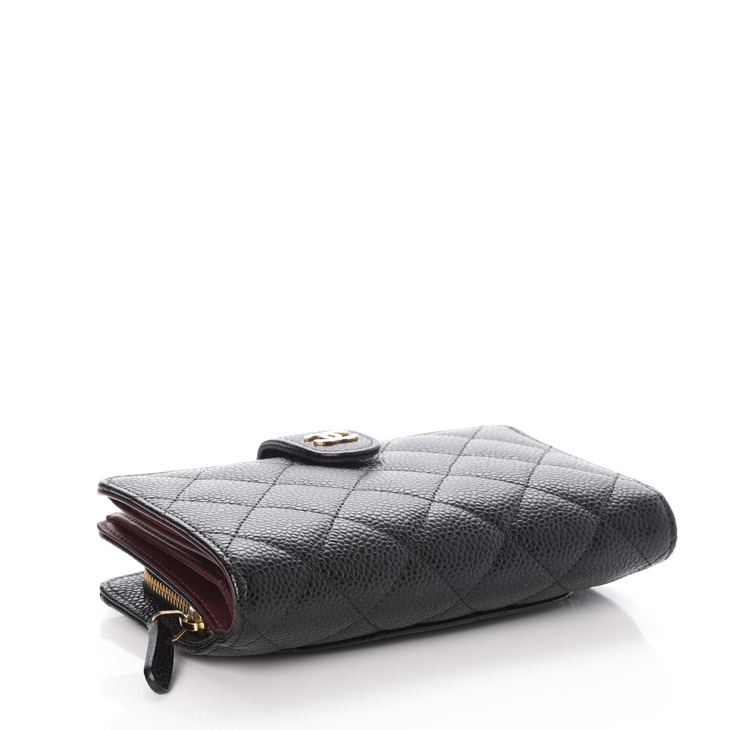Chanel Caviar Quilted Zipped Pocket Wallet Black 4 of 9