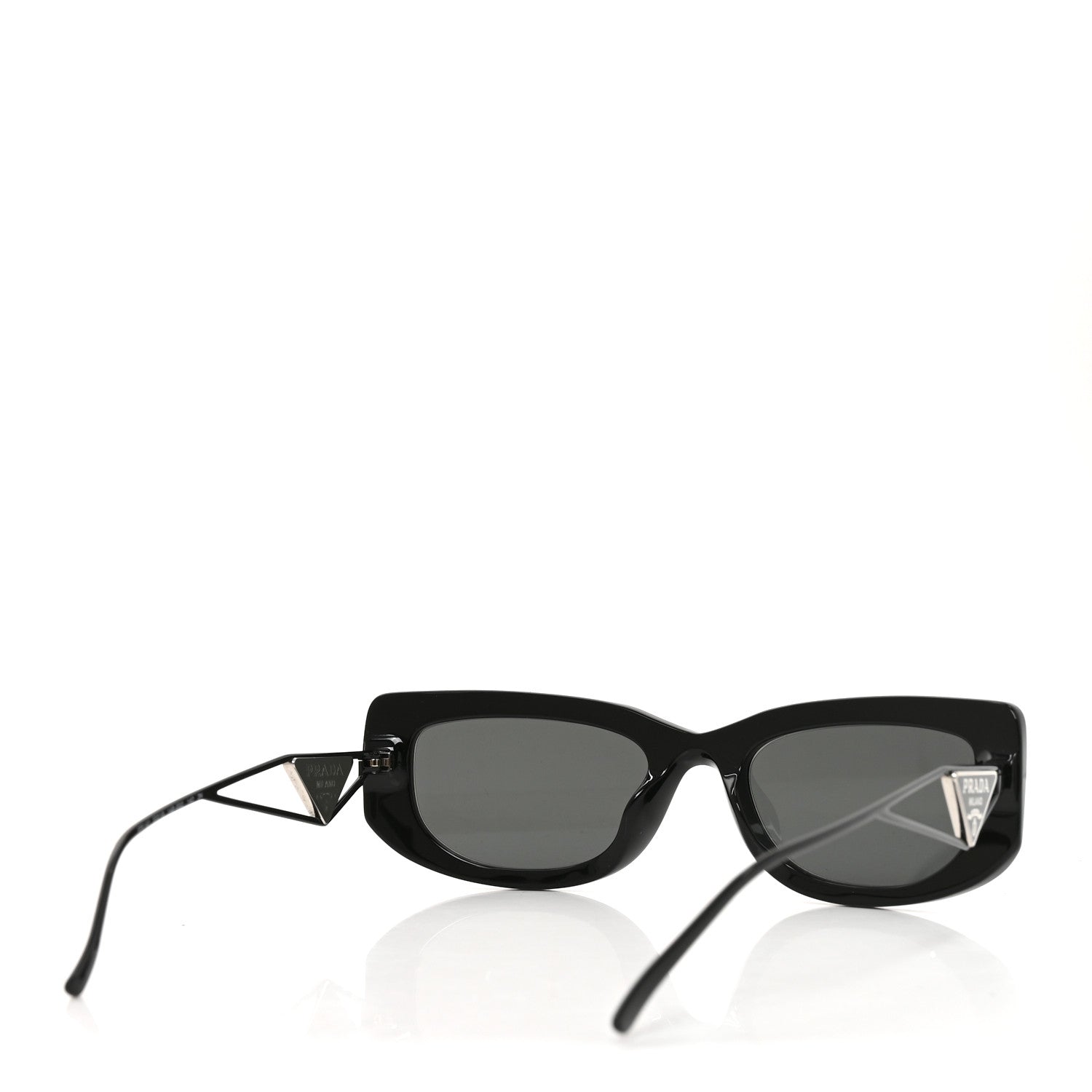 Prada Acetate Sunglasses SPR 14Y Black Slate Gray 4 of 7