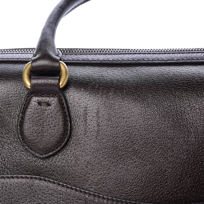 Gucci Calfskin Vintage Web Medium Satchel Dark Brown 12 of 15