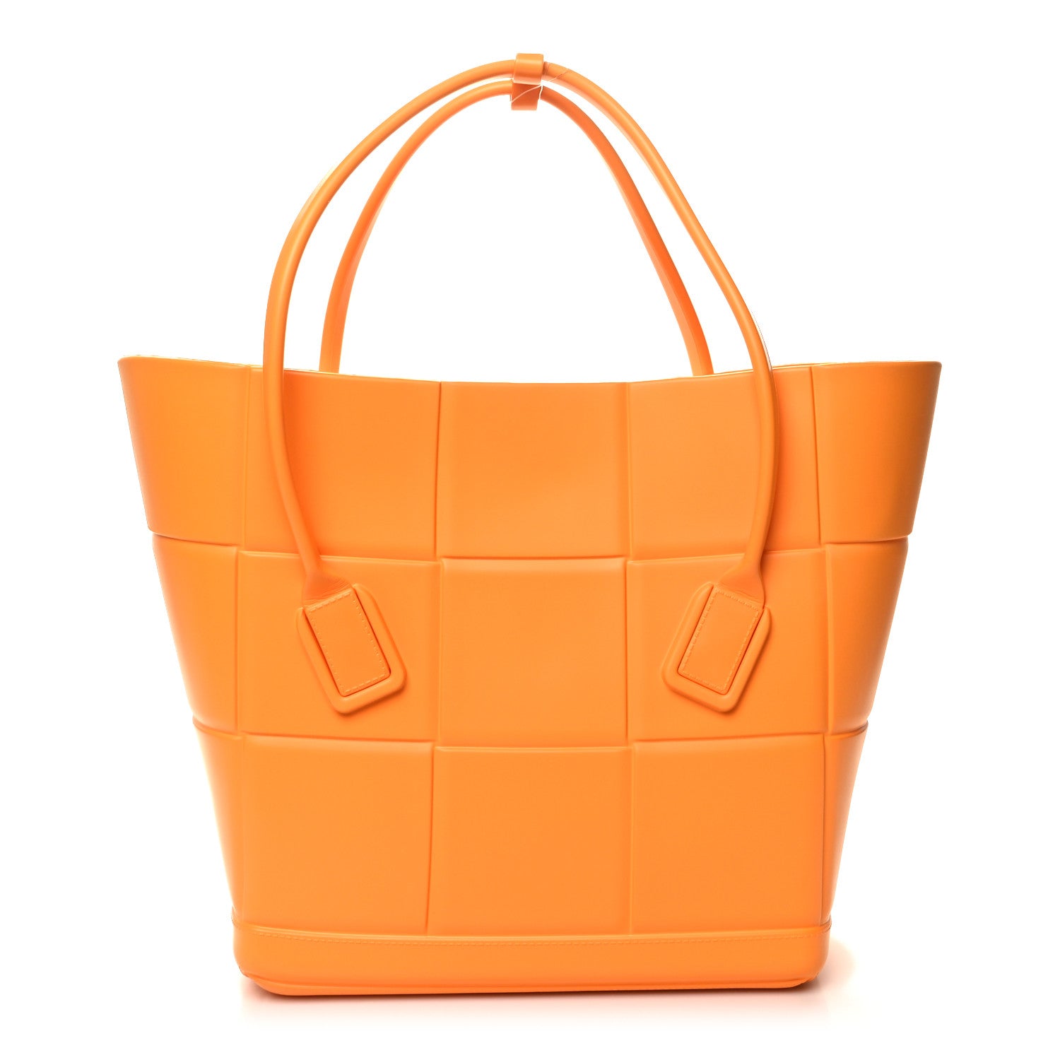 Bottega Veneta Rubber Maxi Intrecciato Medium Arco Tangerine 1 of 9