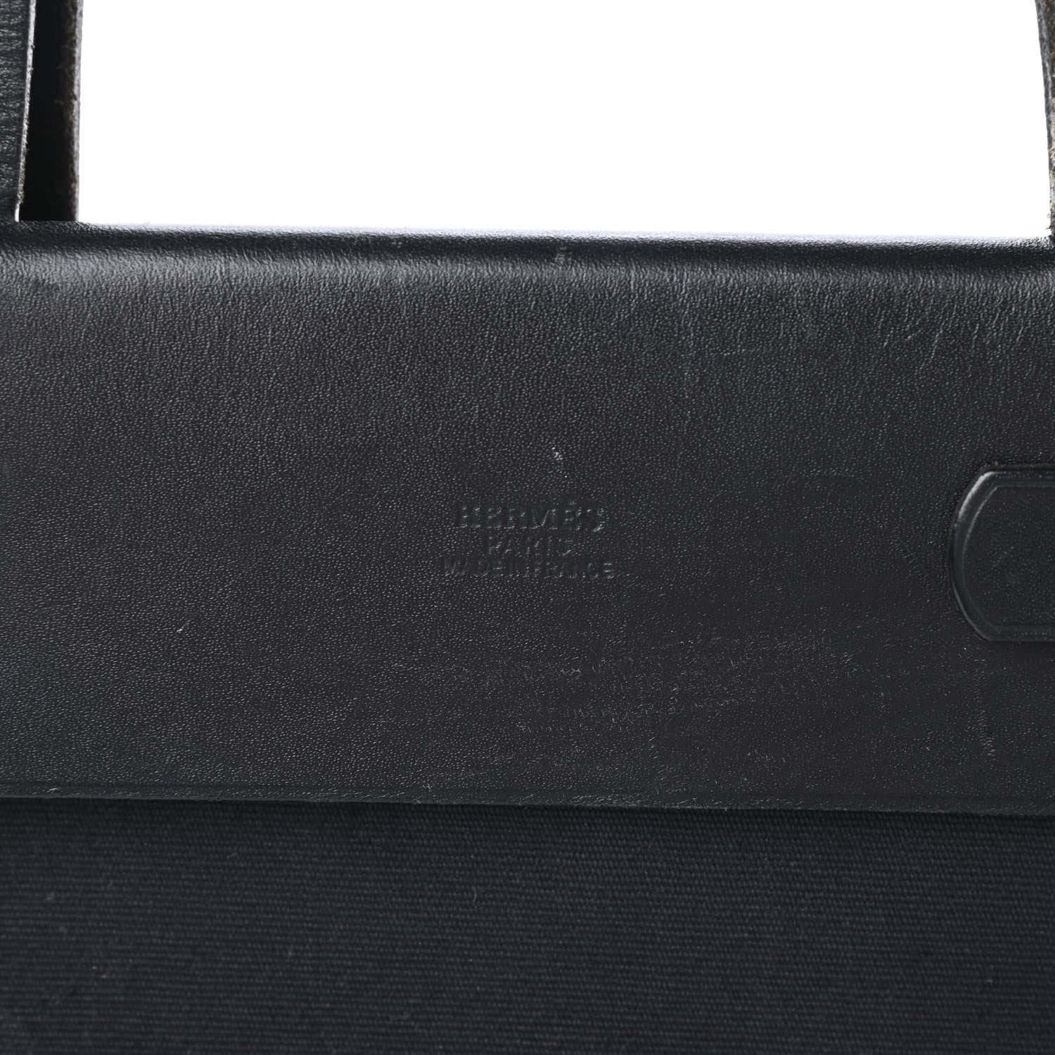 Hermes Toile Vache Hunter Herbag Cabas MM Black 7 of 11
