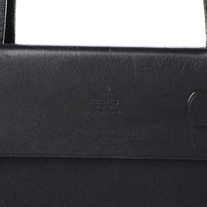 Hermes Toile Vache Hunter Herbag Cabas MM Black 7 of 11