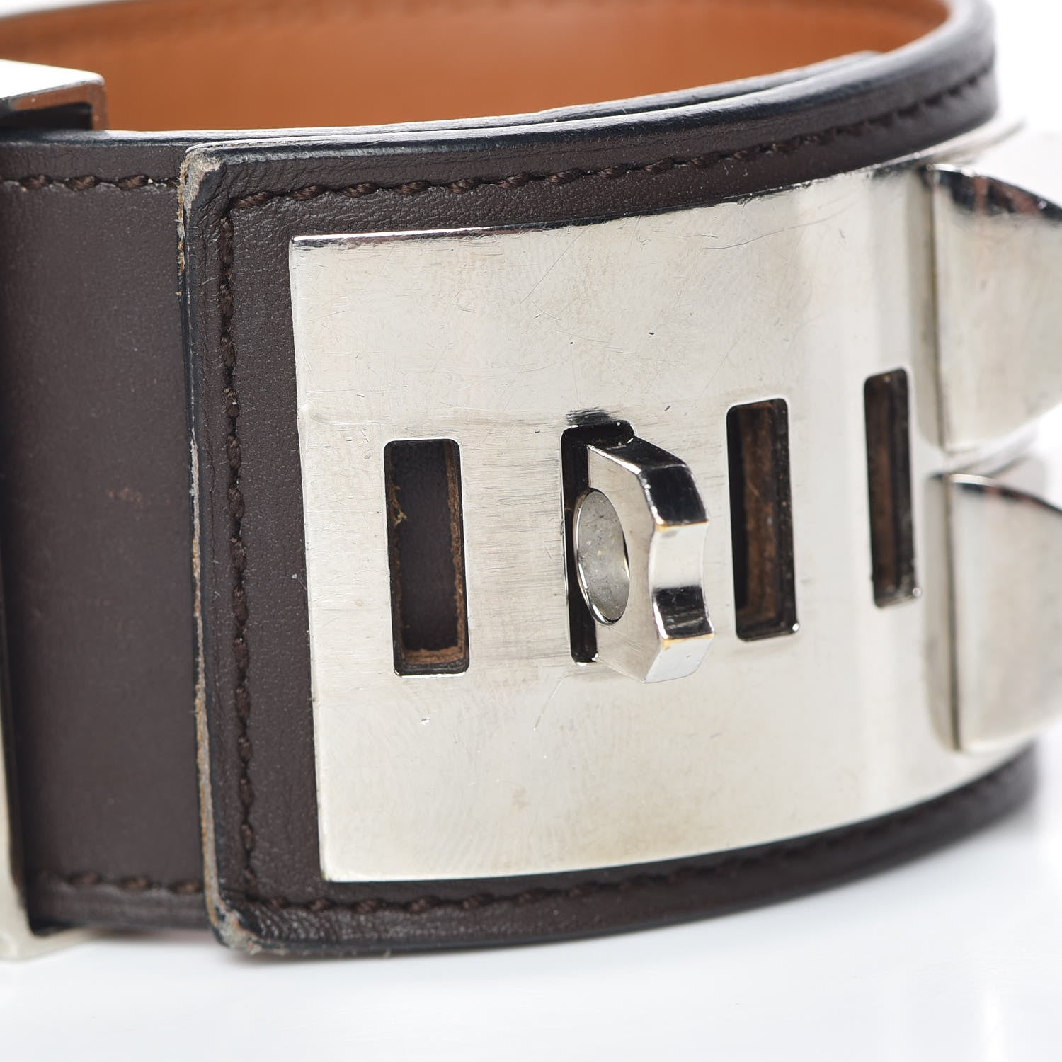 Hermes Box Collier De Chien CDC Bracelet Chocolate 8 of 9