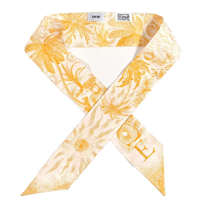 Christian Dior Silk ABCDior E Mitzah Scarf Jaune 1 of 3