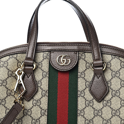 Gucci GG Supreme Monogram Web Medium Ophidia Top Handle Dome Bag Brown 10 of 10