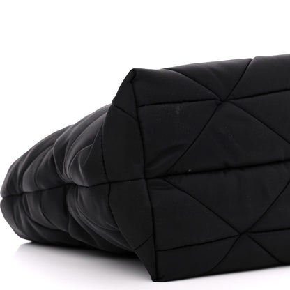 Prada Re-Nylon Nappa Triangle Quilted Padded Double Handled Zip Pocket Tote Black 8 of 13