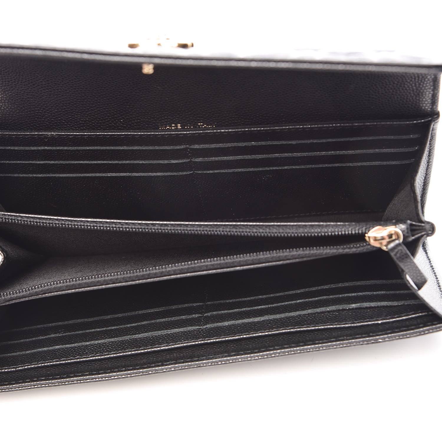 Chanel Caviar Camellia Embossed Flap Wallet Black 5 of 11