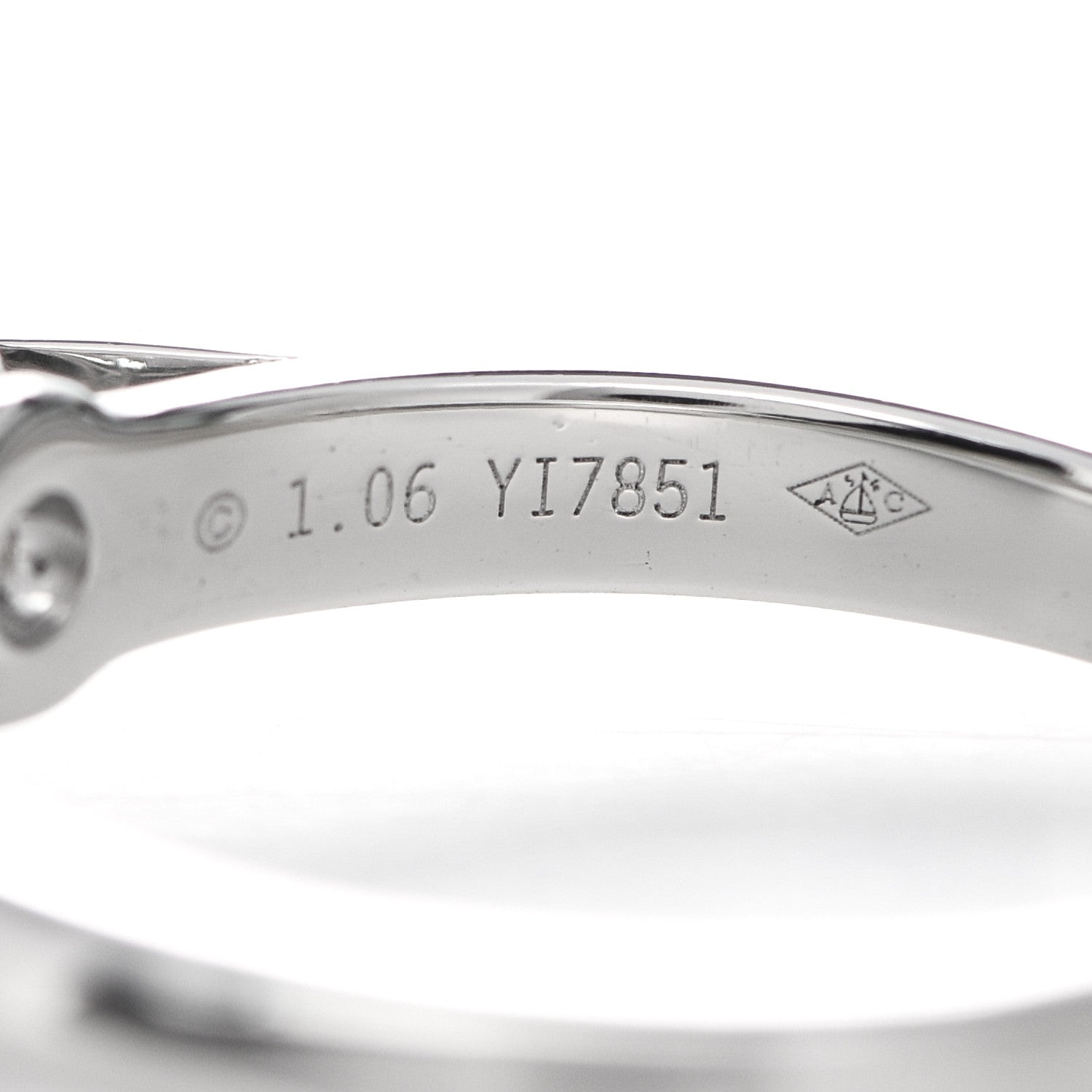 Cartier Platinum Diamond 1.06ct Solitaire 1895 Engagement Ring 47 4 6 of 7