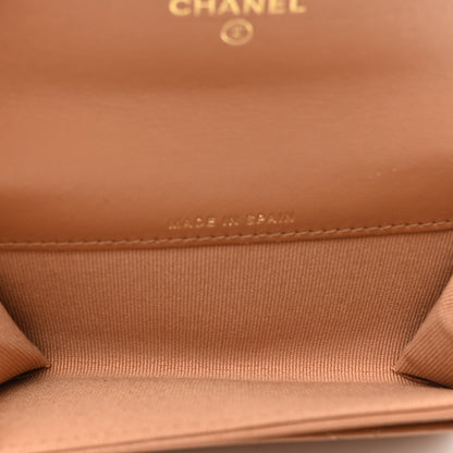 Chanel Lambskin Quilted Chanel 19 Flap Card Holder Brown 5 of 9