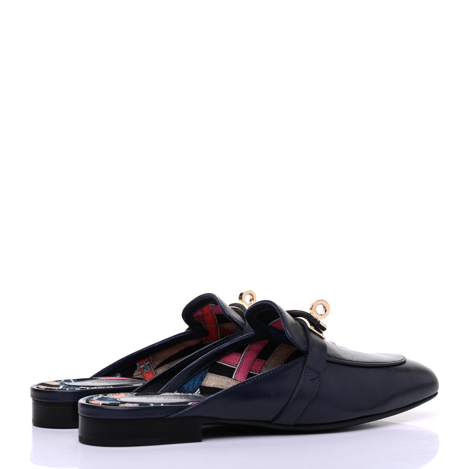 Hermes Goatskin Oz Mules 35 Bleu Indigo 4 of 10