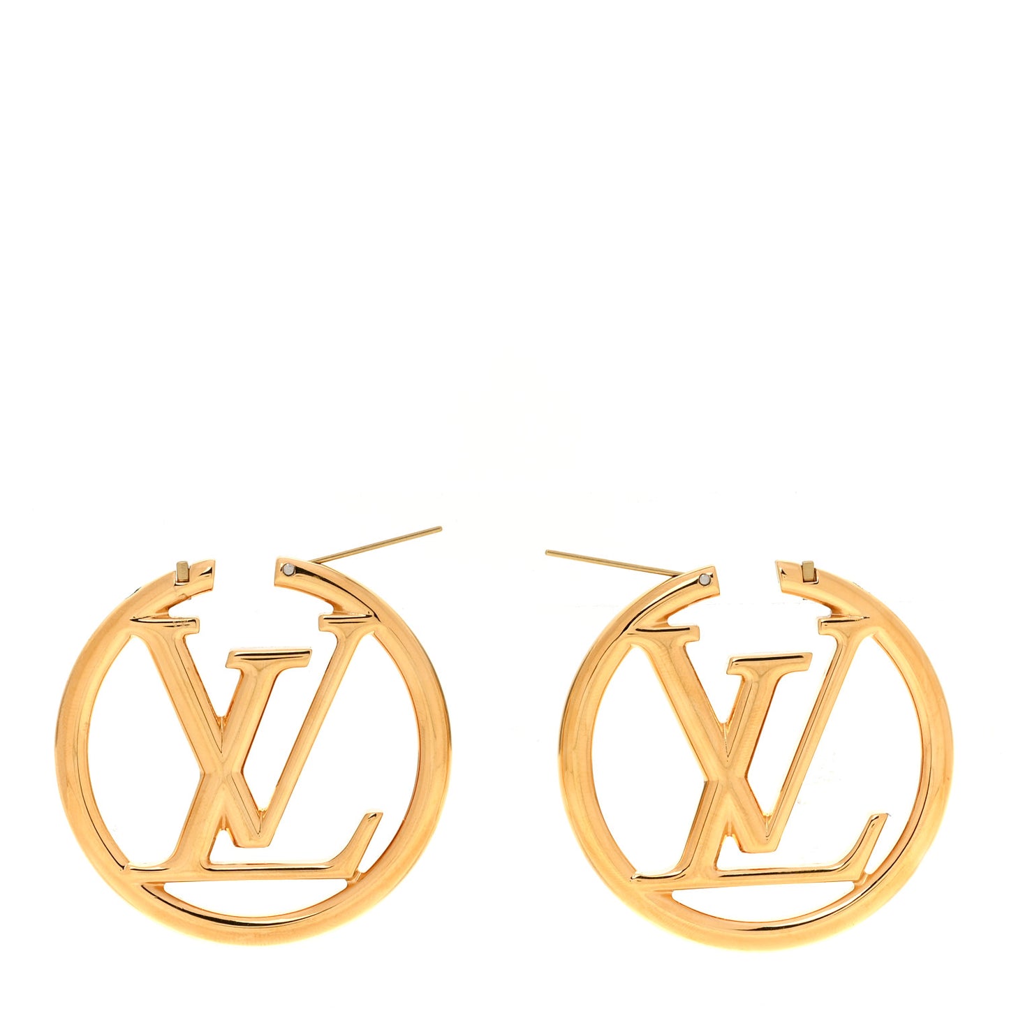Metal Louise Hoop Earrings Gold Gold