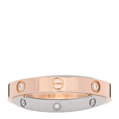 Cartier 18K Pink White Gold 6 Diamonds LOVE Ring 57 8 3 of 4
