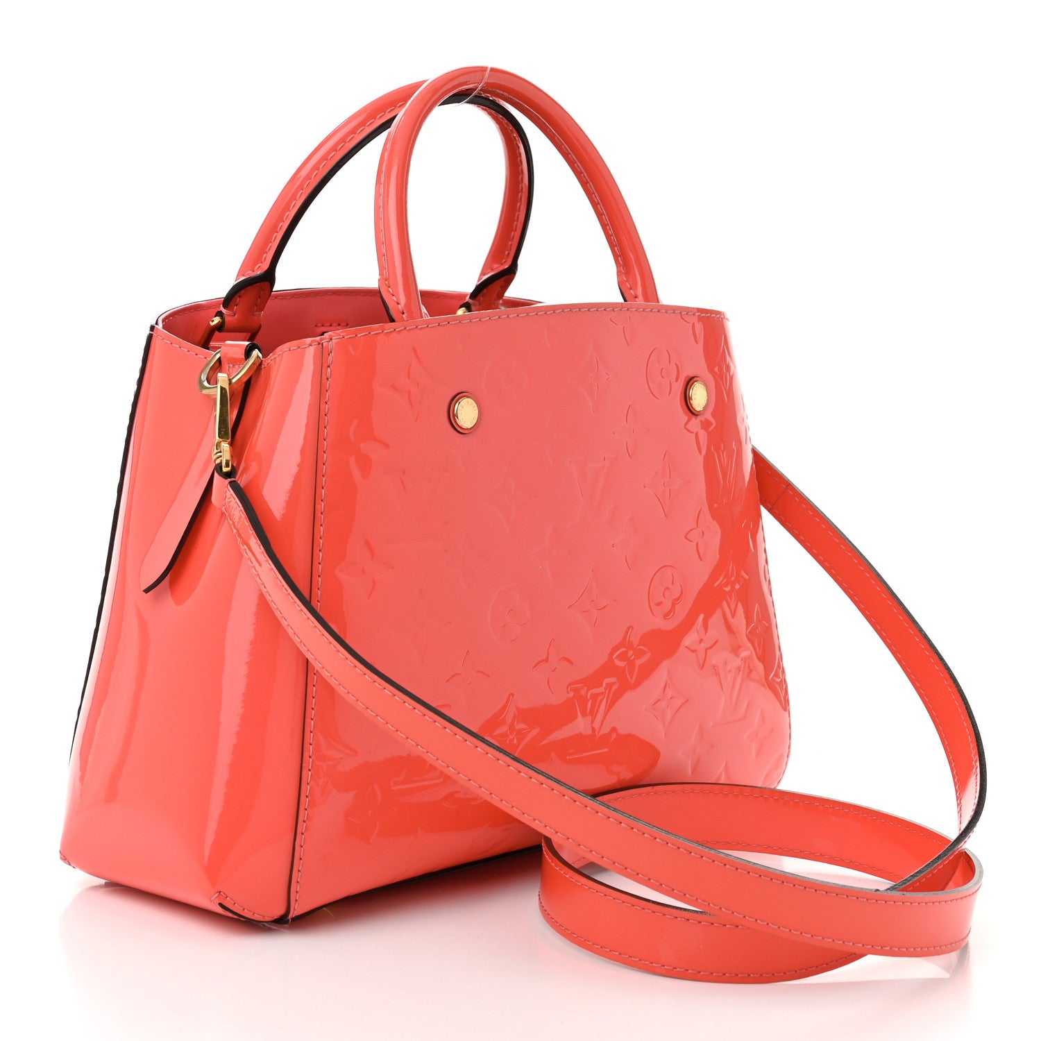 Louis Vuitton Vernis Montaigne BB Rose Litchi 3 of 10
