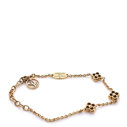 Louis Vuitton Brass Flower Full Bracelet Gold 3 of 5