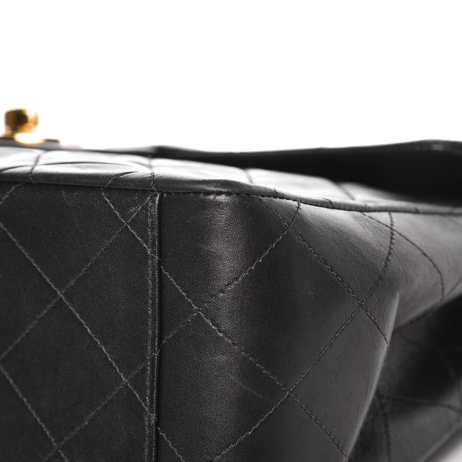 Chanel Lambskin Quilted XL Jumbo Single Flap Black 9 of 10