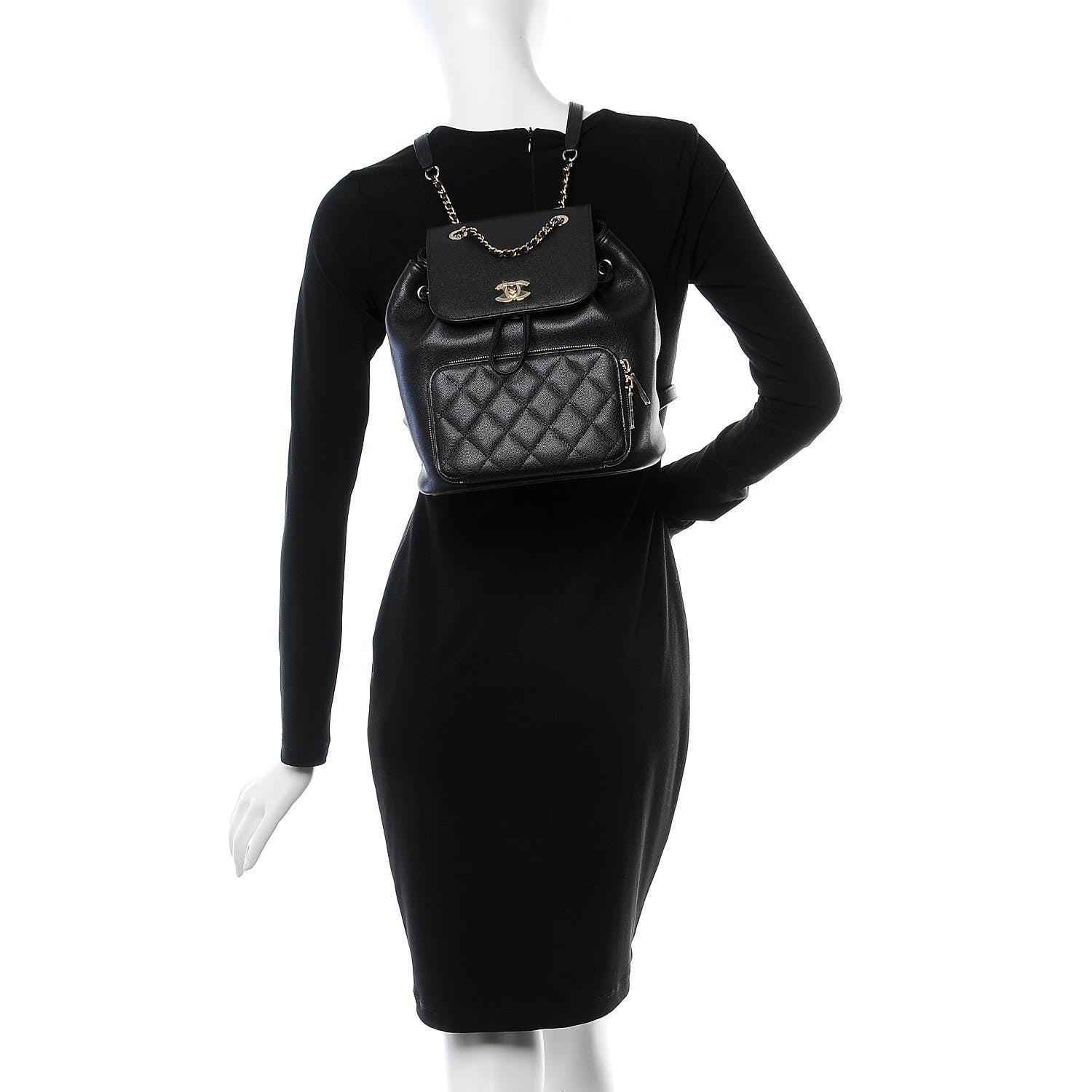 Chanel Caviar Quilted Business Affinity Backpack Black 2 of 7
