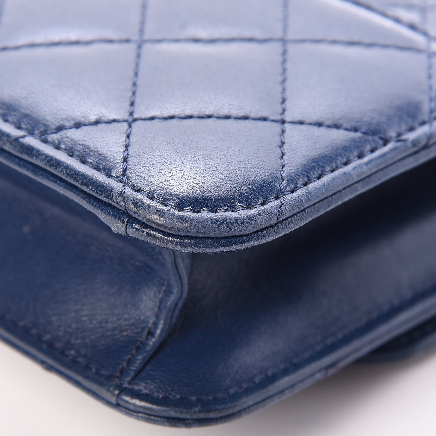 Lambskin Quilted Mini Crossing Times Flap Blue
