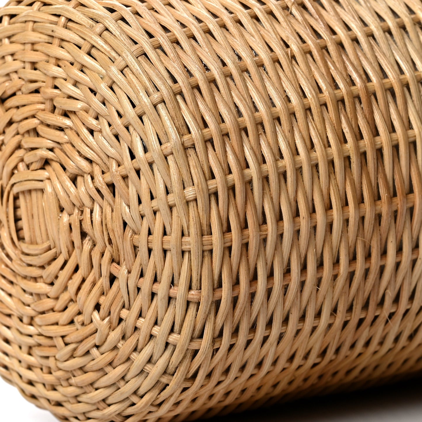 Wicker Calfskin Panier Basket Tote