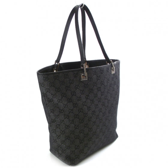 Gucci Denim Monogram Bucket Tote 3 of 11