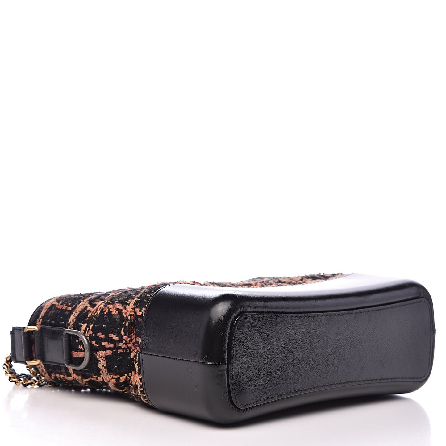 Tweed Calfskin Medium Gabrielle Hobo Black Brown
