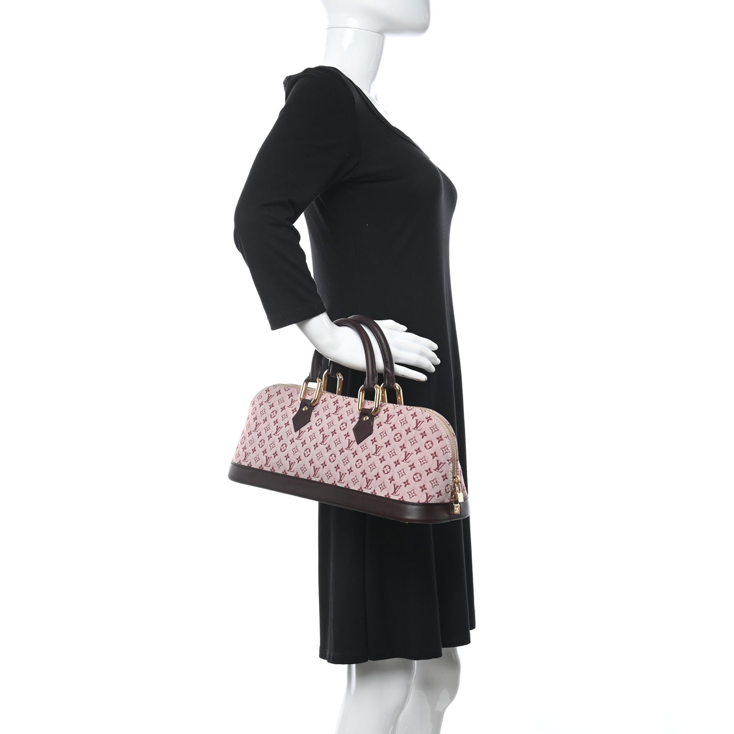 Mini Monogram Alma Long Cherry