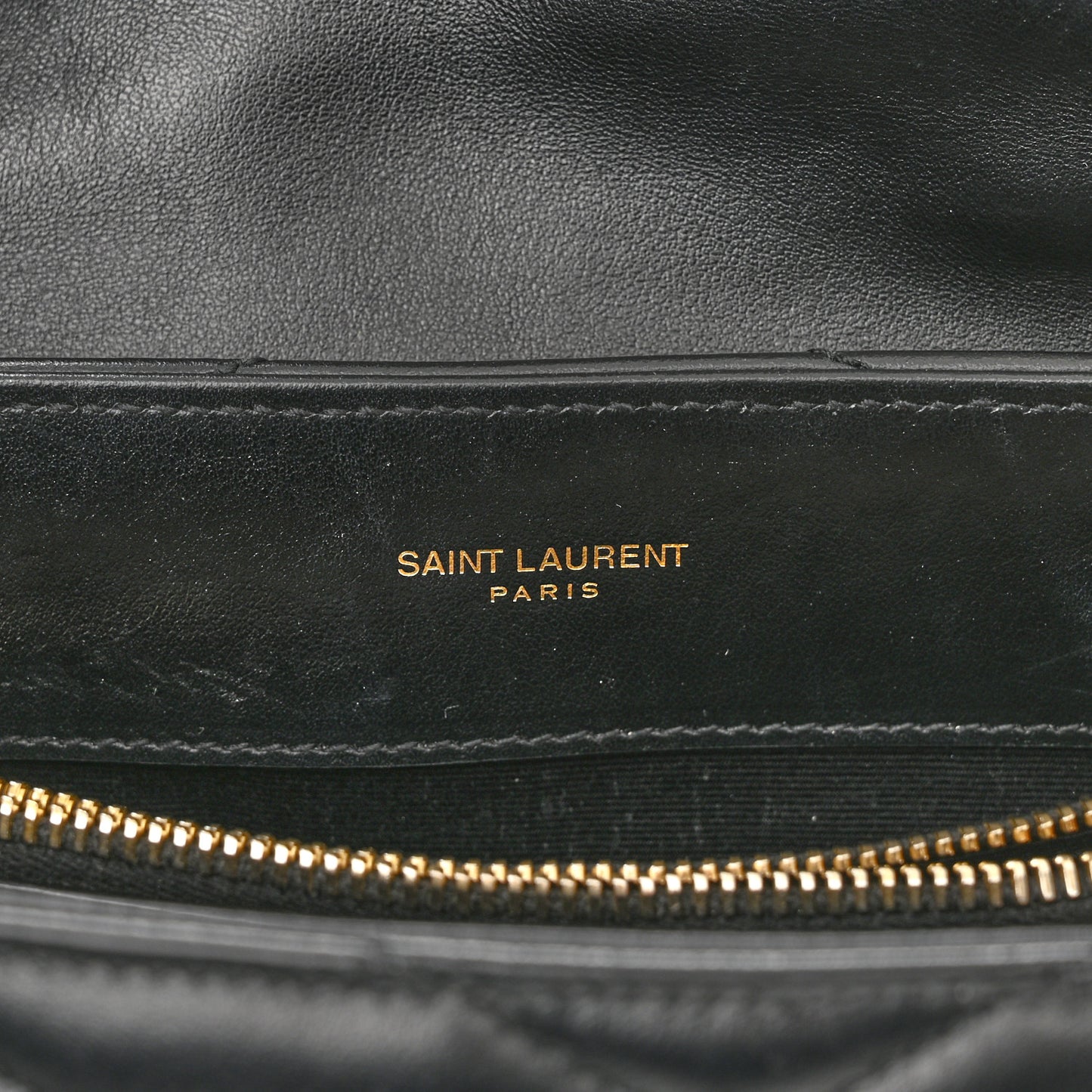 Calfskin Y Quilted Monogram Small Loulou Chain Satchel Black