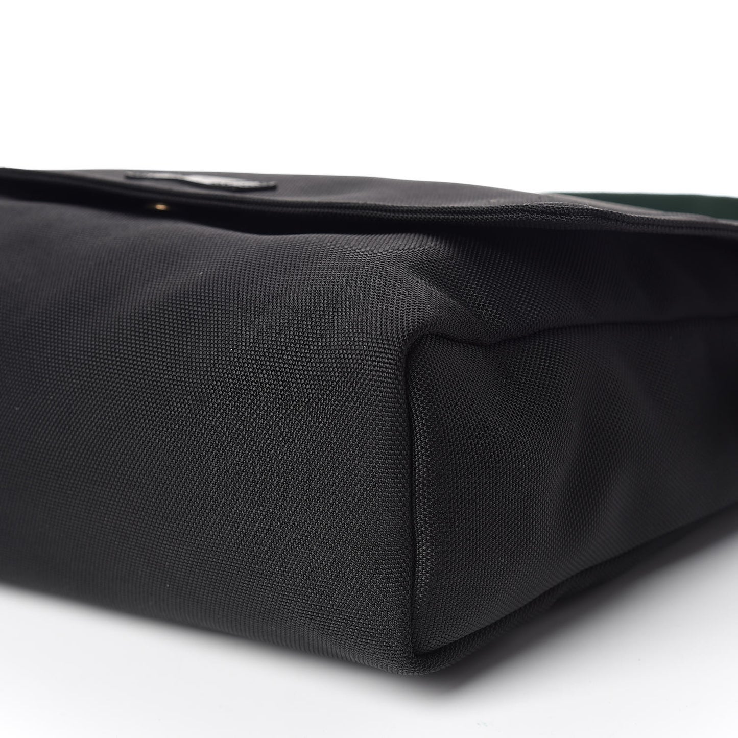 Techno Canvas Web Large Flap Messenger Bag Black