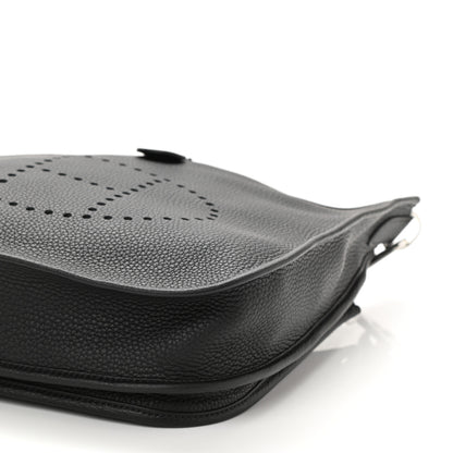 Hermes Taurillon Clemence Evelyne III PM Black 10 of 11