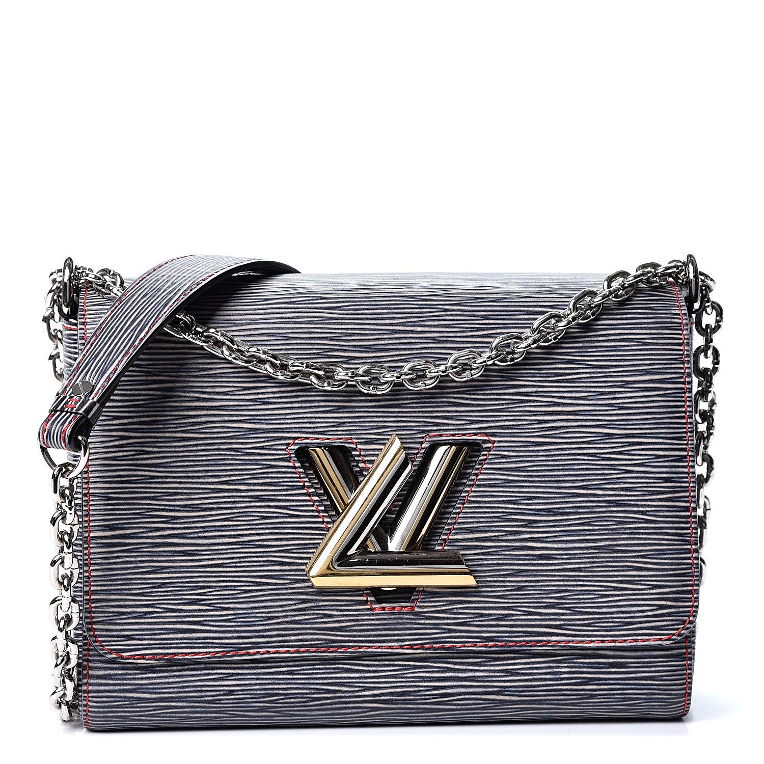 Louis Vuitton Epi Twist Shoulder Bag MM Denim Dark 1 of 10